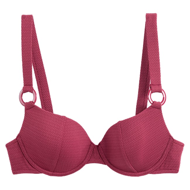 Haut de maillot de bain corbeille bordeaux <span itemprop=