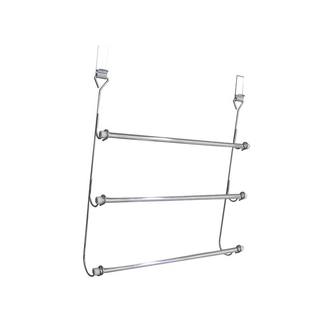 Over the Door Towel Rail in Chrome Finish, silver-coloured, SABICHI