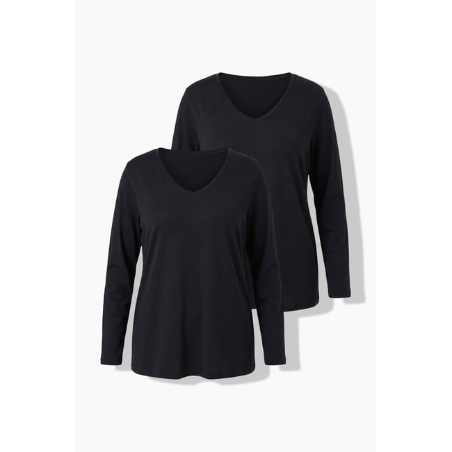 T-shirts à manches longues, lot de 2 - ULLA POPKEN