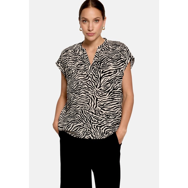 Tunique à imprimé animalier cream/black <span itemprop=