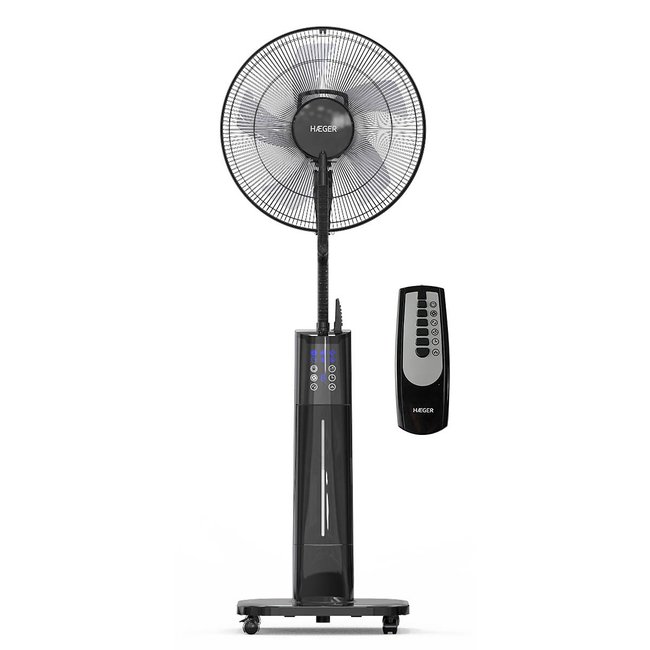 Ventoinha digital com humidificador , HAEGER preto <span itemprop=