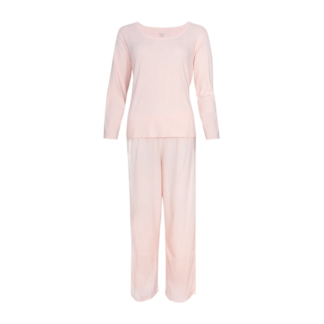 Pyjama long MAILLE rose poudré <span itemprop=
