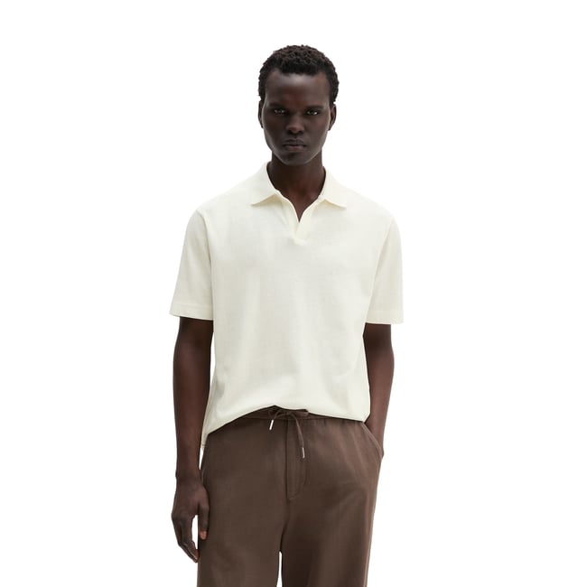 T-shirt regular en coton et lin mélangés - MARC O'POLO