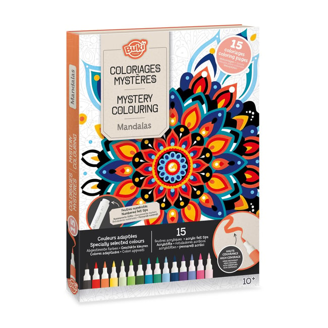 Coloriages mystères Mandalas orange <span itemprop=