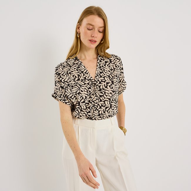 Chemise fluide imprimé bicolore - GRAIN DE MALICE