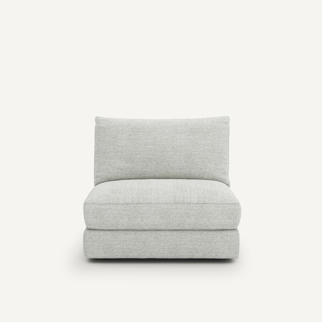 Chauffeuse toile jaspée, Skander gris/blanc <span itemprop=