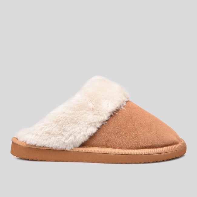 Mules intérieur en imitation fourrure - MONOPRIX