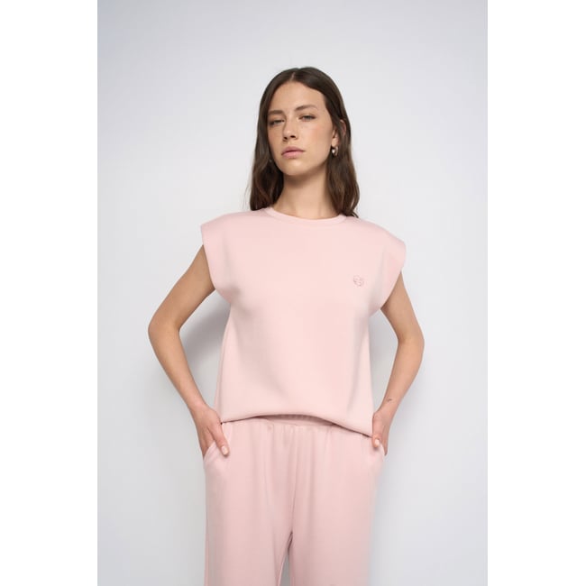 T-SHIRT À ÉPAULETTES rose <span itemprop=