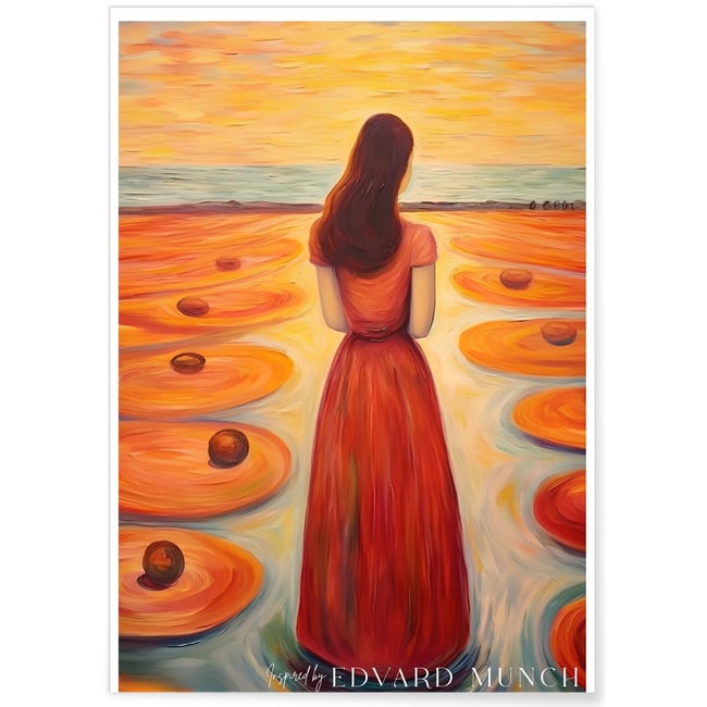 Affiche Edvard Munch n°6 Couleur blanc <span itemprop=