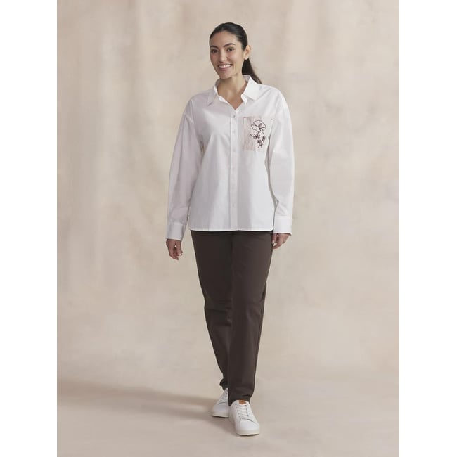 Chemise manches longues ERINANEW blanc <span itemprop=