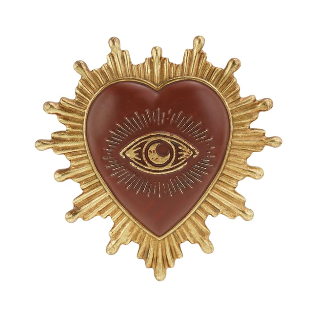 Déco murale oeil 17x17cm Couleur rouge <span itemprop=