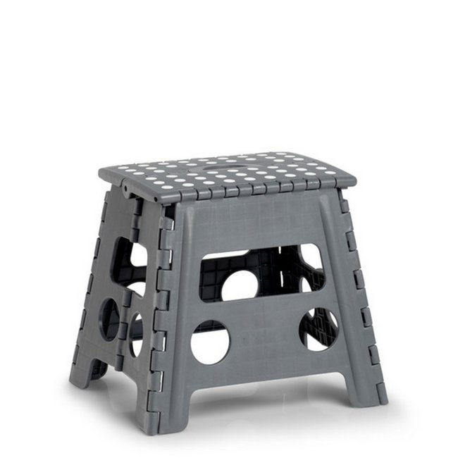 Tabouret marchepied pliant Couleur gris foncé <span itemprop=