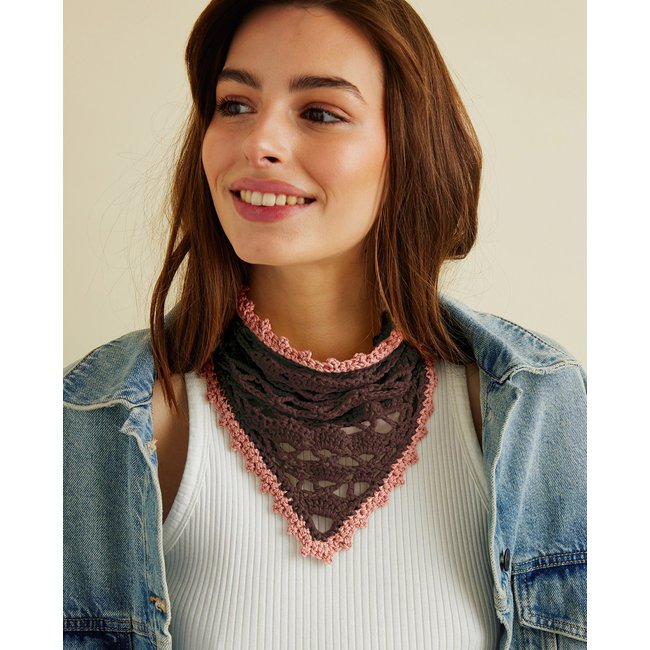 Kit Crochet Foulard Idalie brownie <span itemprop=