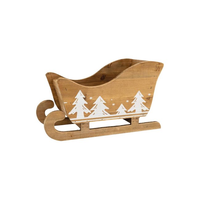 Luge traineau en pin Noel Couleur multicolour <span itemprop=