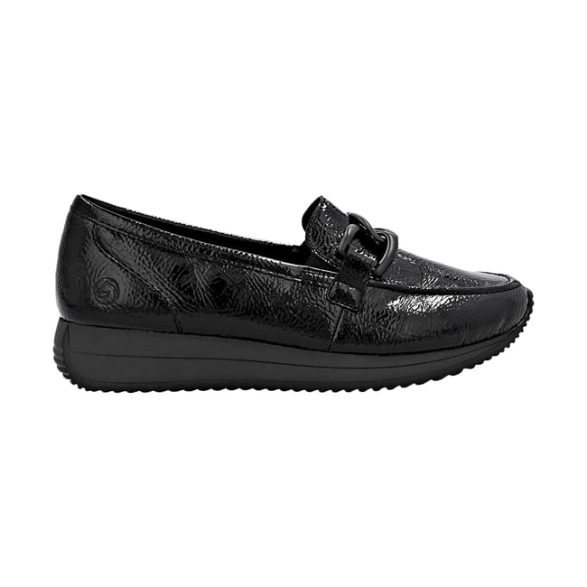Mocassin Basse Cuir Lagro noir <span itemprop=