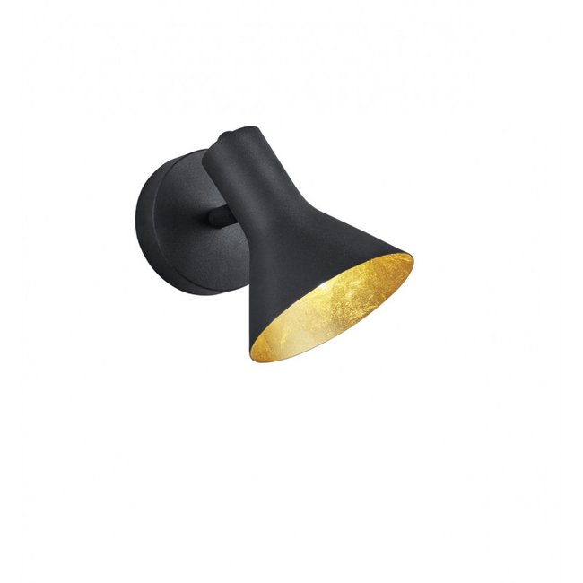 Spot industriel noir et or Nina Couleur noir <span itemprop=