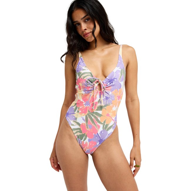 Maillot de bain une pièce HAZEY HIBISCUS ONE-PIECE. blanc cloud dancer hazey hibiscus <span itemprop=