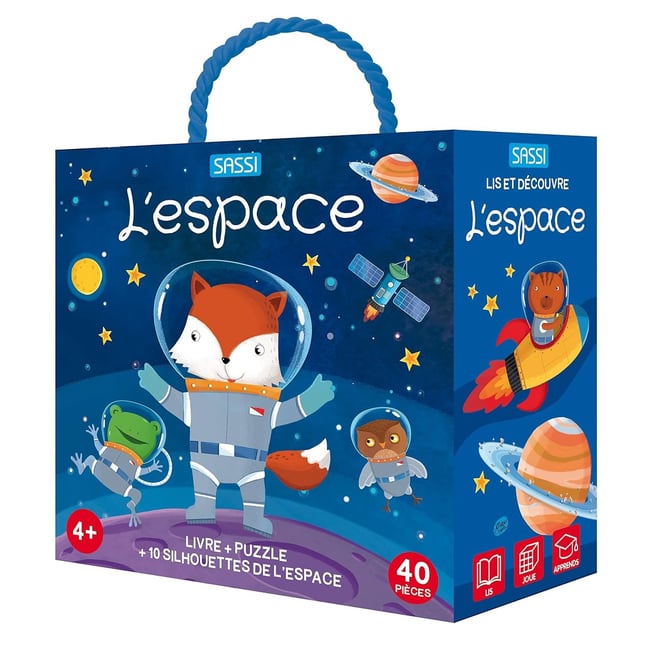 Livre et puzzle Espace bleu <span itemprop=
