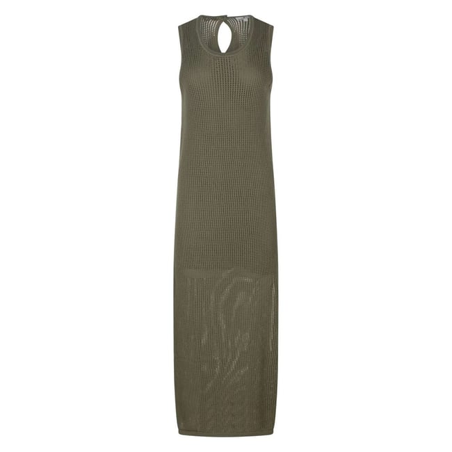 Robe longue coton vert <span itemprop=