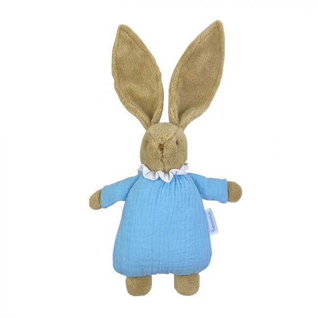 Hochet bébé Lapin Nid d'Ange 20cm Bleu ciel - TROUSSELIER