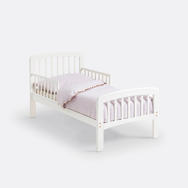 Lit enfant en bouleau, Soti blanc <span itemprop=