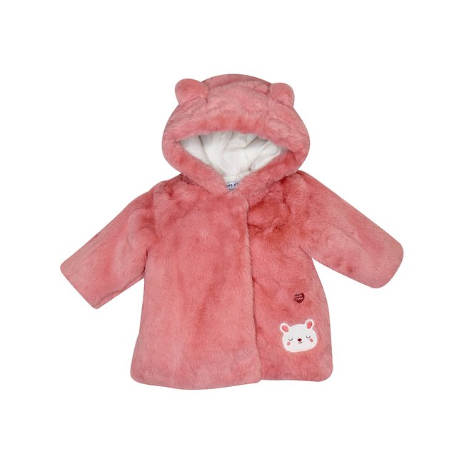 Manteau ilaria plush bebe rose <span itemprop=