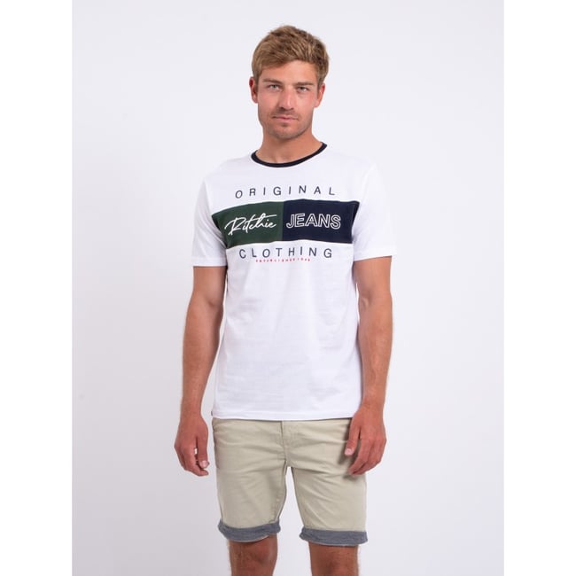 T-shirt Col Rond Pur Coton Nabarist v002227 <span itemprop=