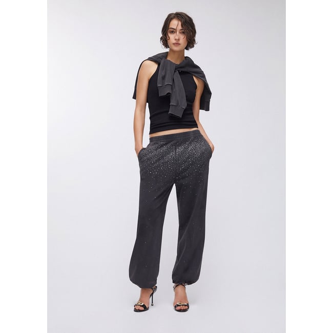 Pantalon en jersey délavé avec strass - LIU JO
