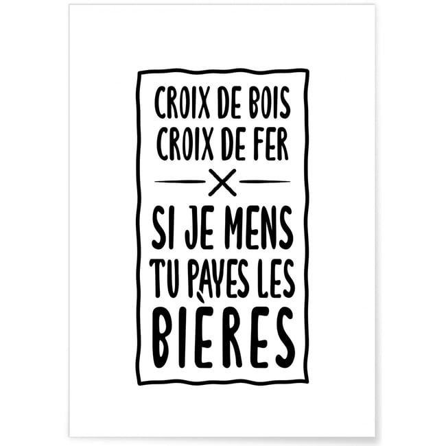 Affiche 'Croix de Fer' Couleur blanc <span itemprop=