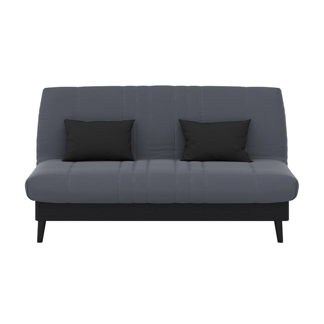 Banquette convertible Elios clic clac, couchage 130 x 190 avec rangement intégré + 2 coussins OFFERTS, Pearl Gris - RELAXIMA