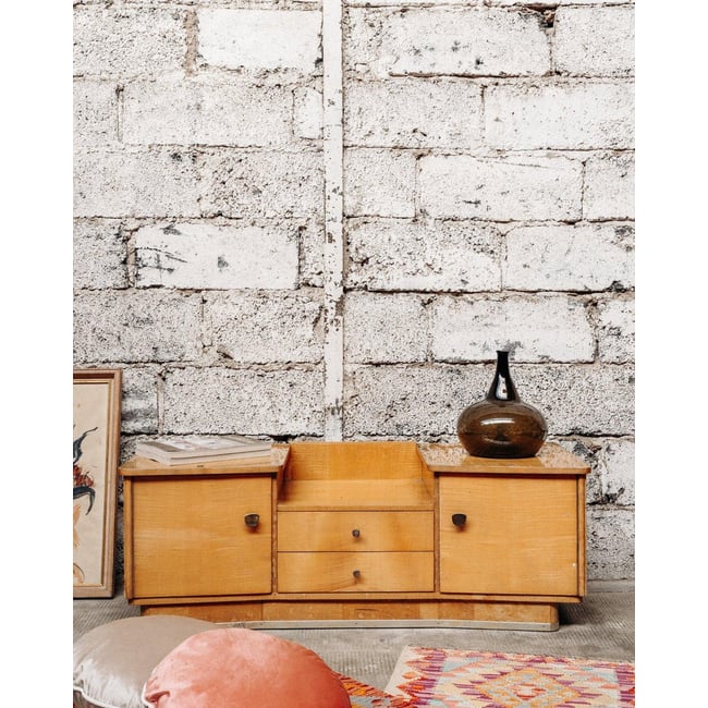 Meuble de rangement en bois Gustave N°94 - Bon état Couleur bois clair <span itemprop=