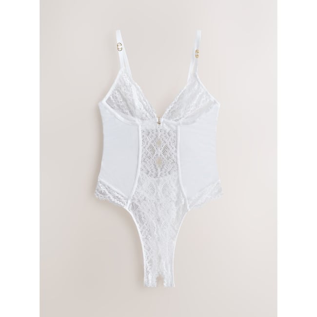 Body glamour sans culotte blanc <span itemprop=