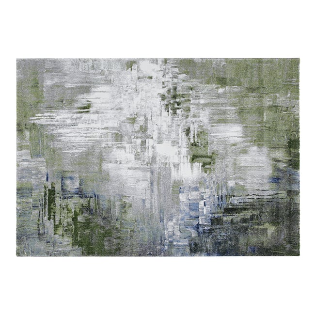 Tapis rectangulaire à motifs abtraits 160 x 230 cm PRIMO Couleur vert <span itemprop=