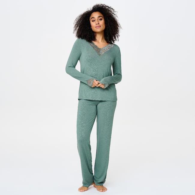 Ensemble de Pyjama green marl <span itemprop=