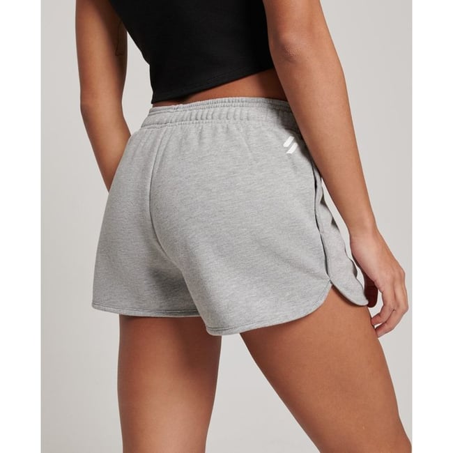 Short de survêtement Core Sport gris chiné <span itemprop=