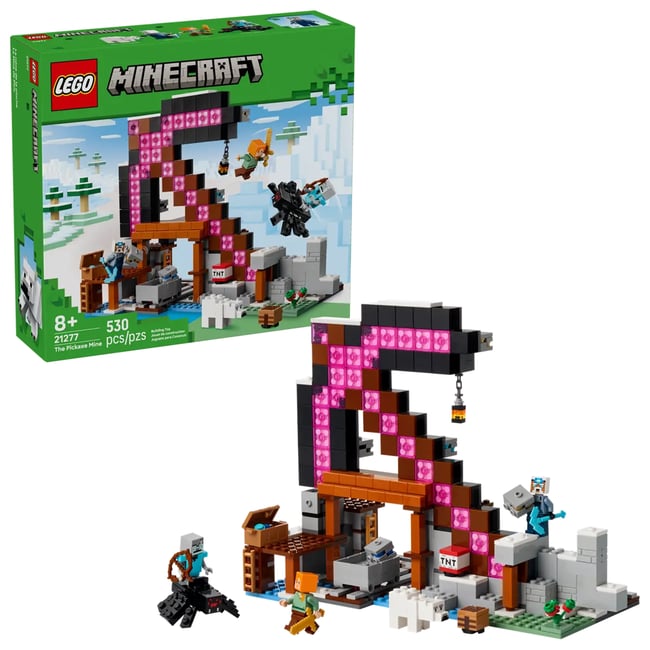 Minecraft La mine en forme de pioche multicolore <span itemprop=