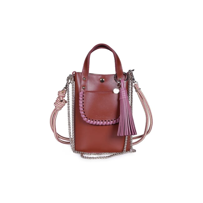 Sac cabas en cuir, AME  terracotta <span itemprop=