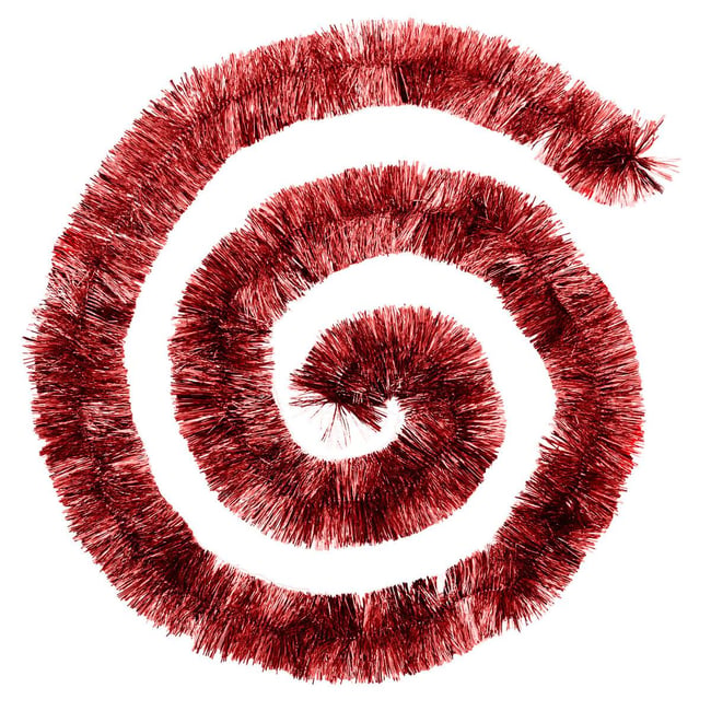 Guirlande de noël large bord festonné délice 75x4x2m Couleur rouge <span itemprop=