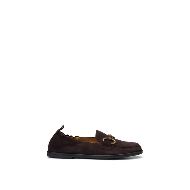 Loafer modèle Alva avec bridon marron foncé <span itemprop=