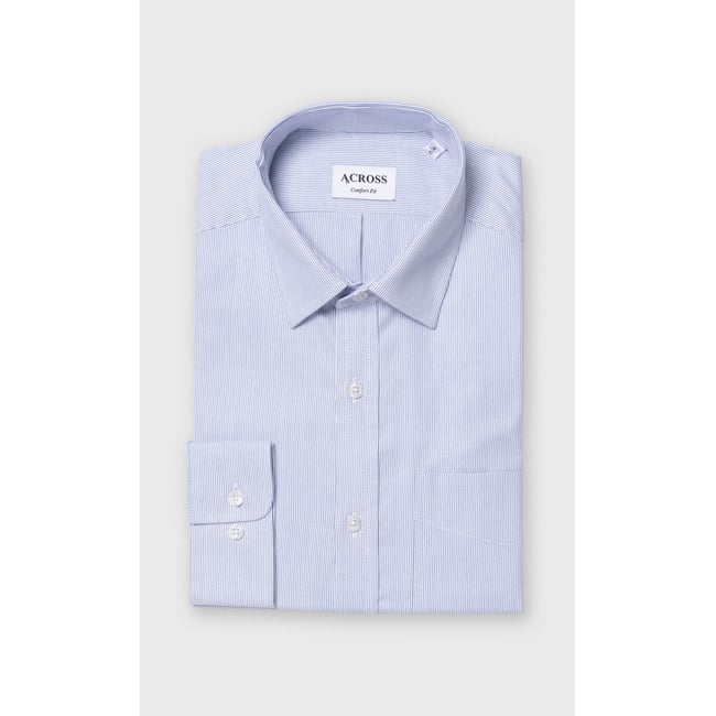 Chemise Confort fit à micro-motif bleu ciel <span itemprop=