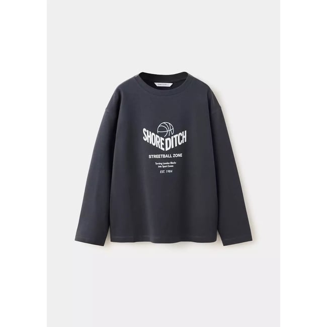 T-shirt coton détail imprimé - MANGO KIDS