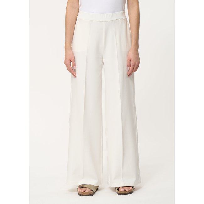 Pantalon large blanc en jersey milano off white <span itemprop=