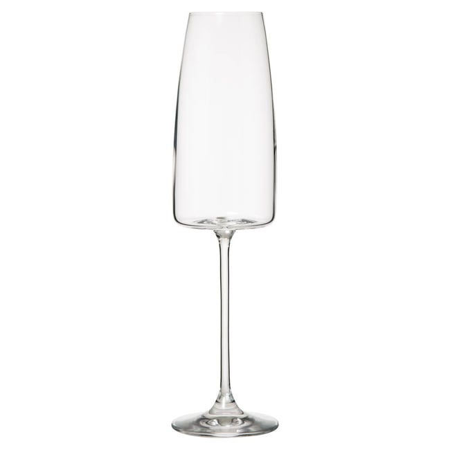 Lot de 6 flûtes à champagne en verre cristallin 34 cl ANGARA Couleur transparent <span itemprop=