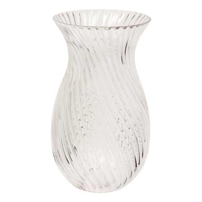Vase torsadé en verre MANEL Couleur transparent <span itemprop=