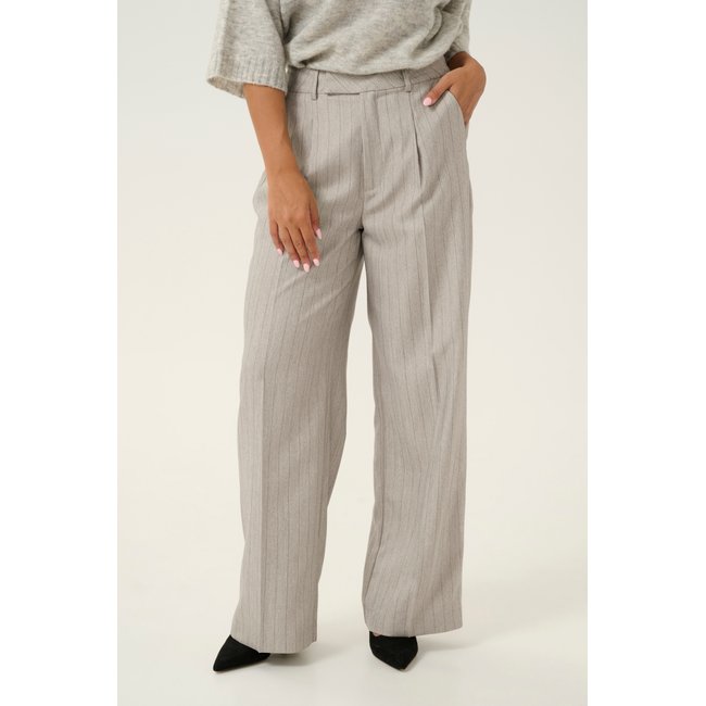 Pants Suiting coupe regular gris grey pinstripe <span itemprop=