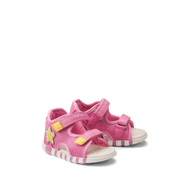 Kids Iupidoo Soft Sandals with Touch 'n' Close Fastening, pink, GEOX