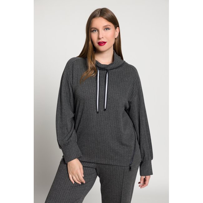 Sweat chiné gris foncé <span itemprop=