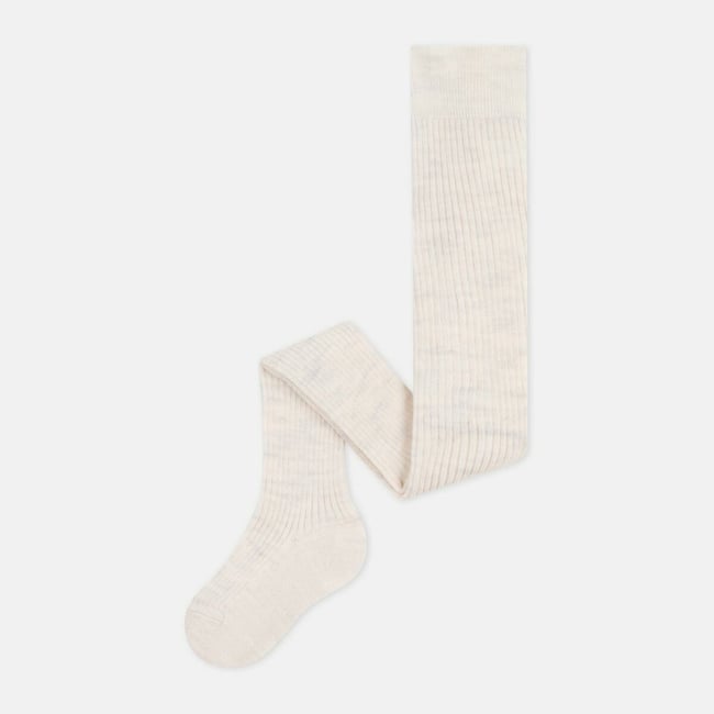 Collant uni beige clair <span itemprop=