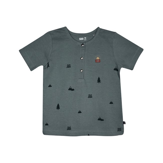 Tshirt laurentin manches courtes enfant vert <span itemprop=