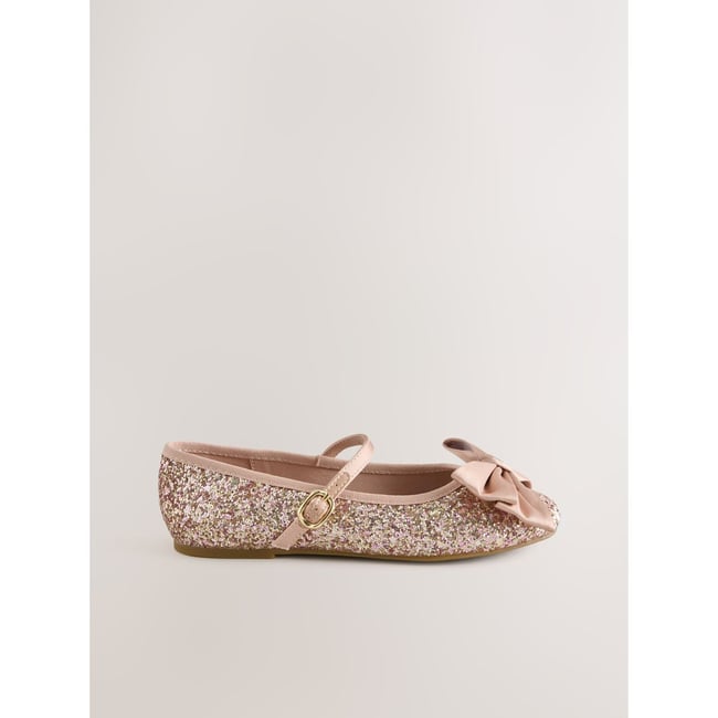 Chaussures avec nœud mary jane or rose <span itemprop=